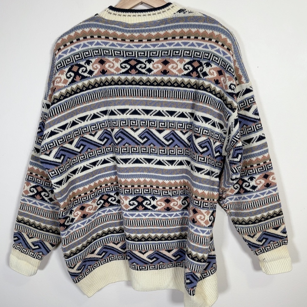 Men's Multicolor Patterned Sweater - Picture 16 of 16